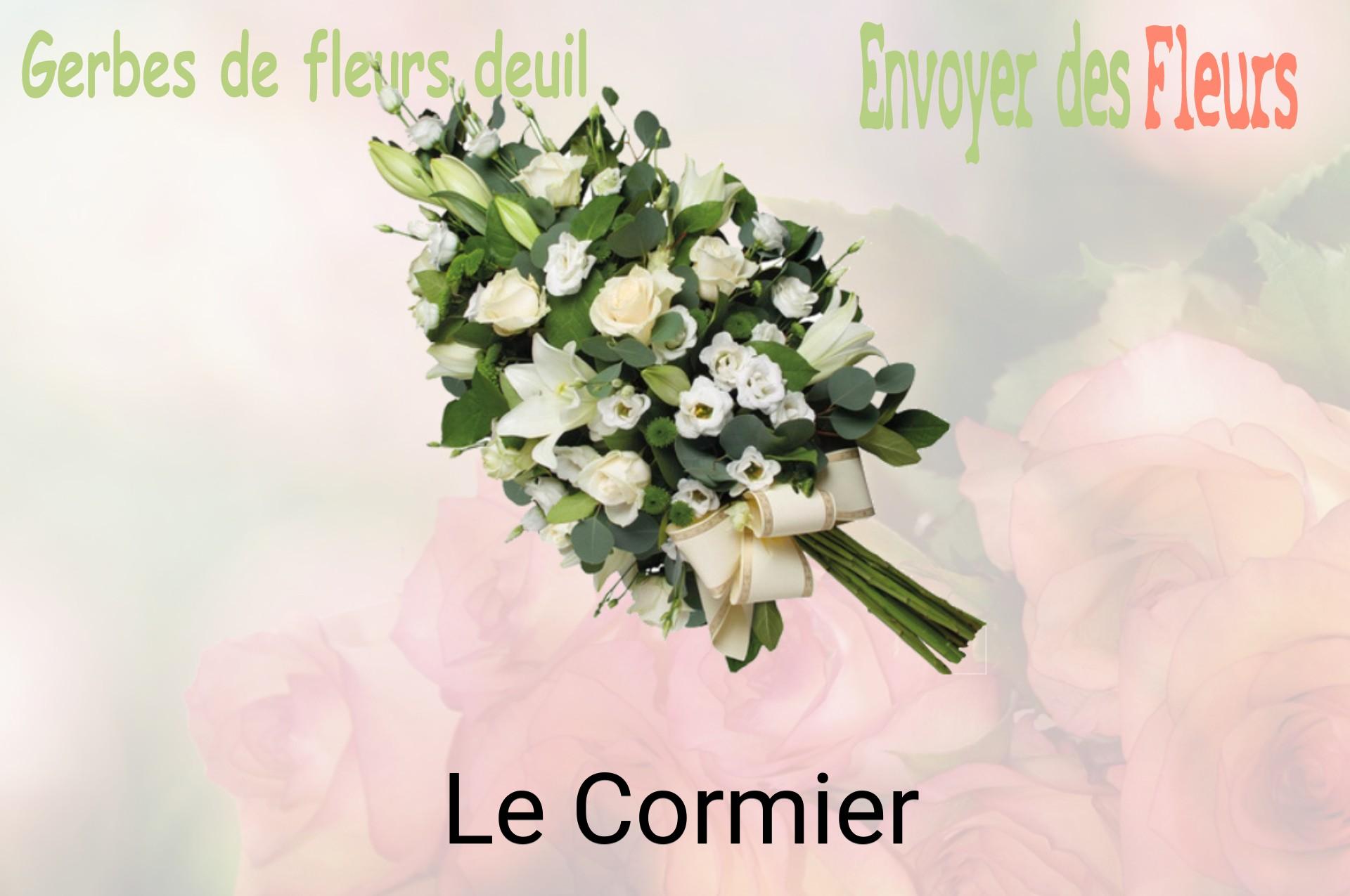 Gerbe de fleurs de deuil livrée à Le Cormier